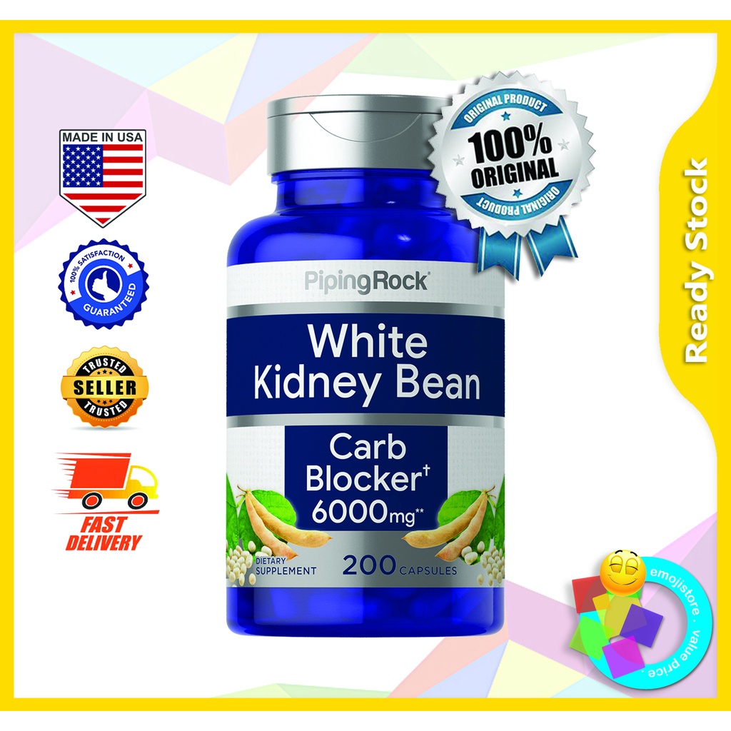 Horbaach White Kidney Bean Carb Blocker 6000 mg (Made in USA) Shopee