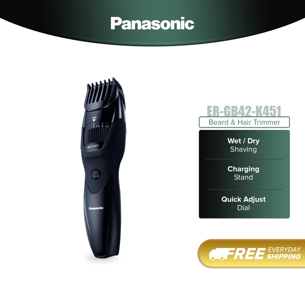 Panasonic Beard Trimmer 19-Length ER-GB42-K451 | Shopee Malaysia