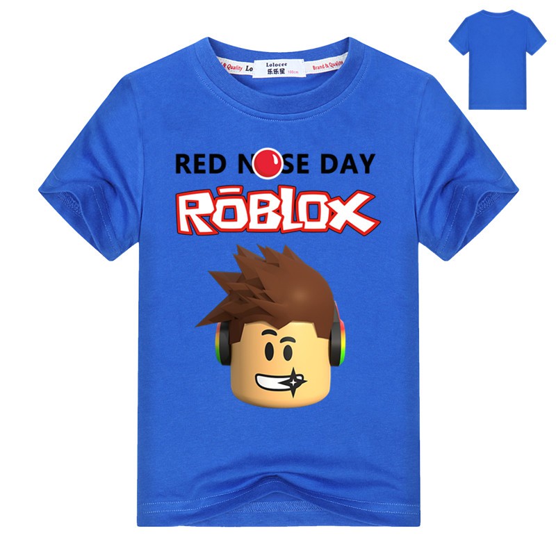 Girls Boys 3 14 Years Roblox Red Nose Day Short Sleeve Cotton T - 2018 roblox t shirts girls boys sweatshirt red noze day