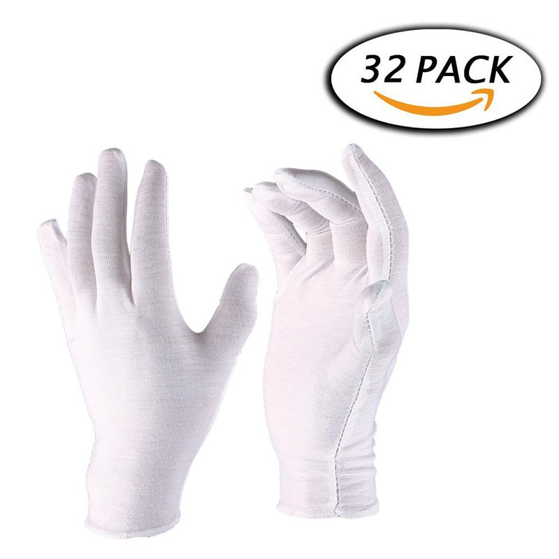 1Pair Cotton Gloves Jewelry Inspection Gloves White Cutton Gloves