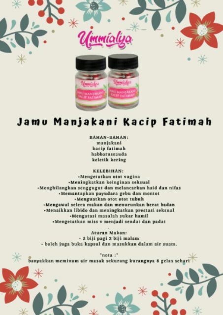 The Best Jamu Herba Bersalin Jamu Manjakani Kacip Fatimah Hq Ummi Alya Malaysia