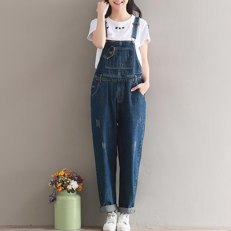 wide leg denim jumper