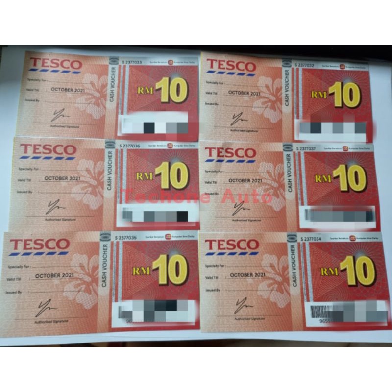 Tesco voucher 6xRM10 only RM55 Shopee Malaysia