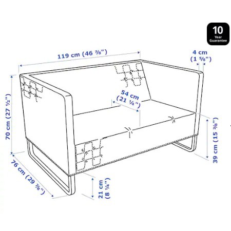 IKEA KNOPPARP 2-seat sofa, Sofa 2 Seater | Shopee Malaysia