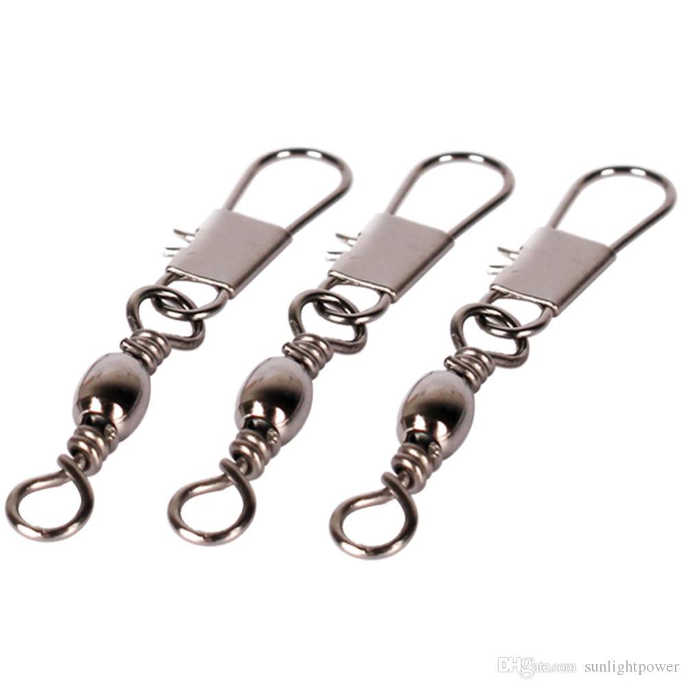 Stainless Steel Fishing Swivel Snap Ball Bearing Lock Rolling Swivel