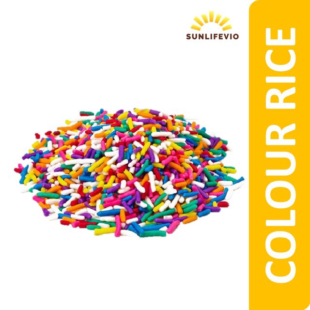 COLOUR RICE / RAINBOW SPRINKLE COLOUR RICE / RAINBOW RICE (HALAL)