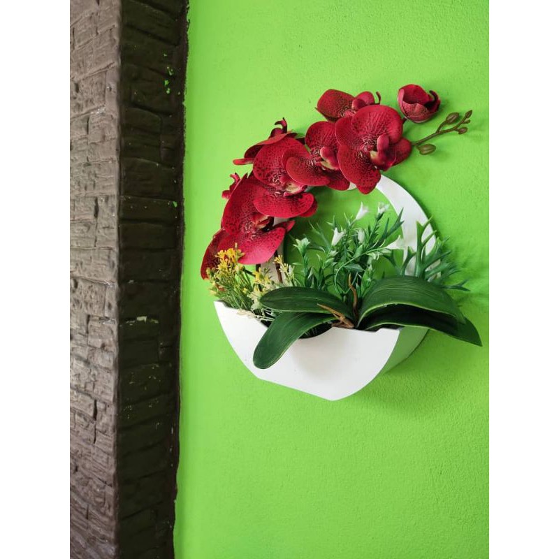 Orkid Hiasan Bunga Plastik Wall Decoration Artificial Flower Hanging Shopee Malaysia