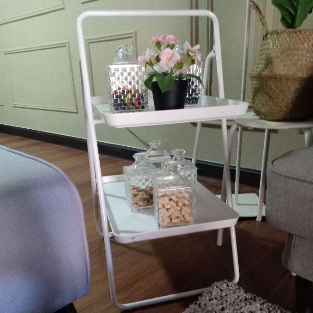 Ready Stock Ikea Viggja Tray Stand White 37x50x74cm Shopee