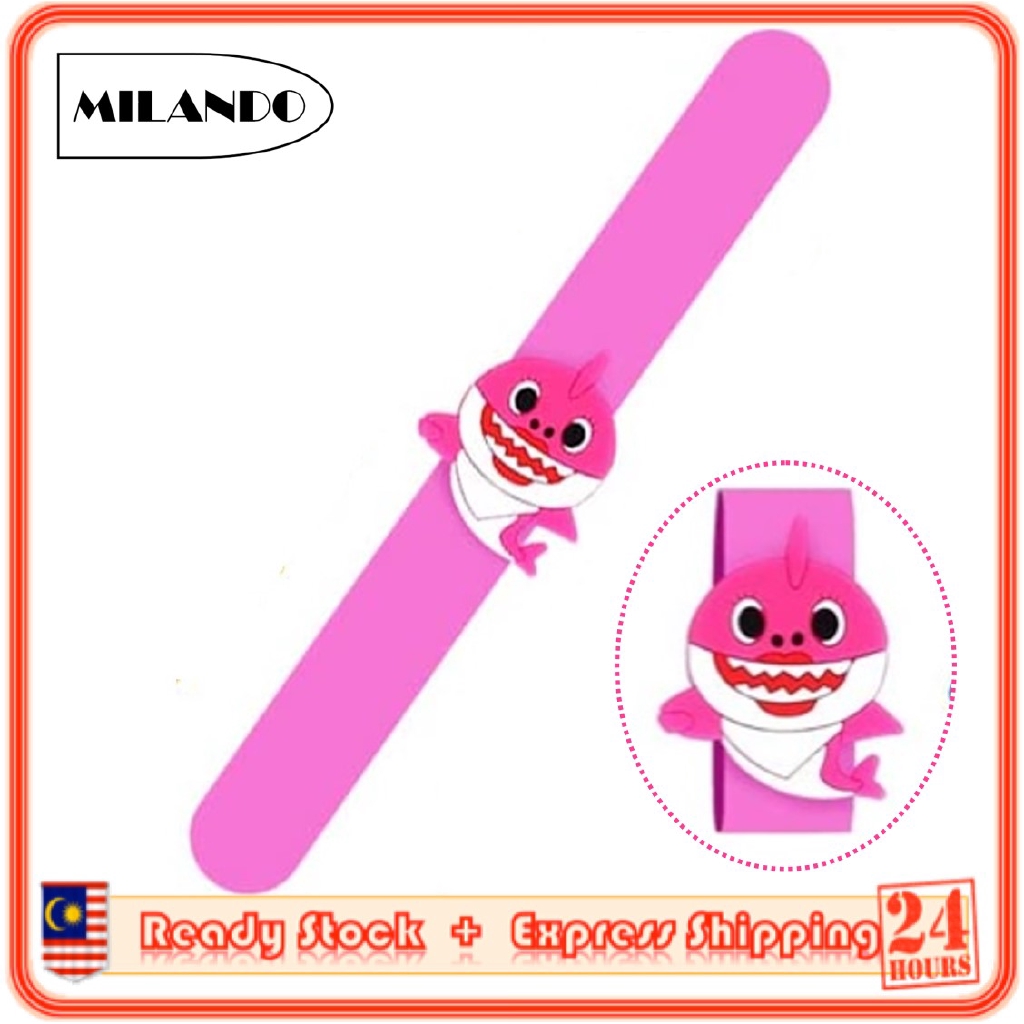 MILANDO Kids Bracelet Shark Silicone Slap Bracelets Baby Shark Slap Bands for Kids (Type 12)