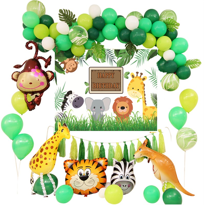 Safari Animal Wildlife Zoo Theme Party Kids Birthday Monkey