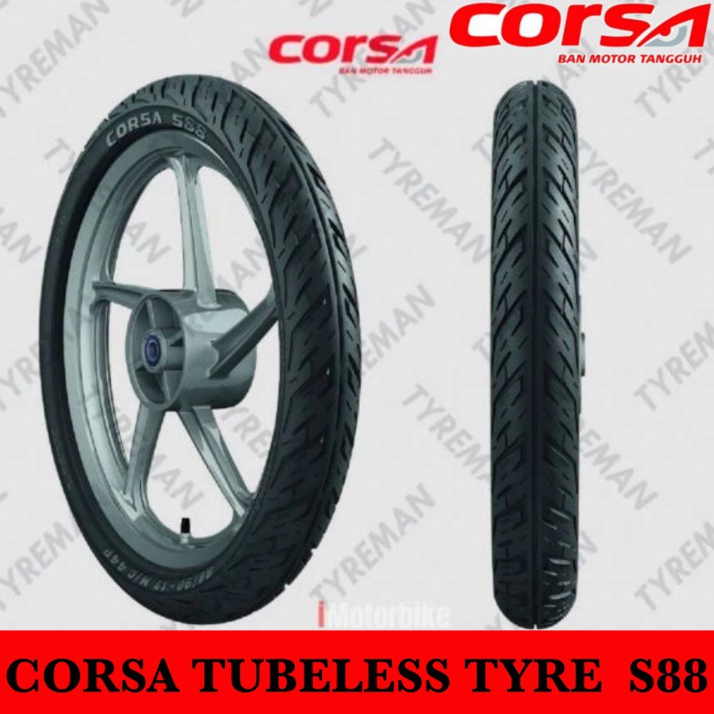 Corsa S88 Tayar Tubeless Tyre Original 70 90 17 80 90 17 90 90 17 Shopee Malaysia