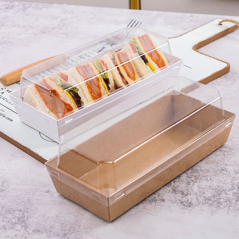 Kotak Kek Packaging Cake Box Disposable Brown Cake Box Sandwich Box