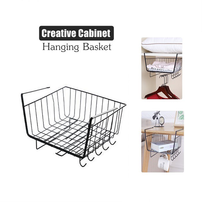Creative Hanging Basket Rack Metal Supplies Kitchen Rack