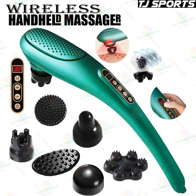 Rechargeable Smart Electric Dolphin Massager LCD Display Full Body Massager Muscle Pain Relief Handheld Body Massage Gun