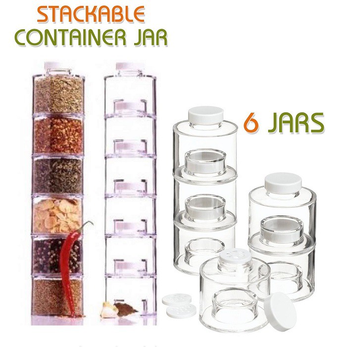 stackable spice jars