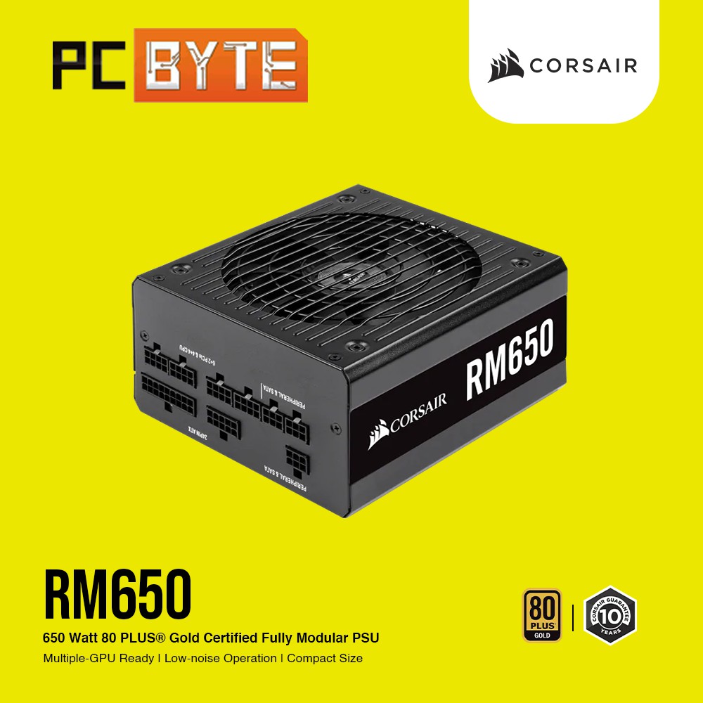 Corsair Rm650 650 Watt 80 Plus Gold Fully Modular Psu Shopee Malaysia