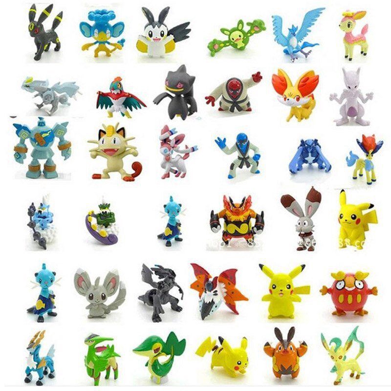 24pcs Cartoon Mini Pikachu Pokemon Figure model Toys Pocket ...