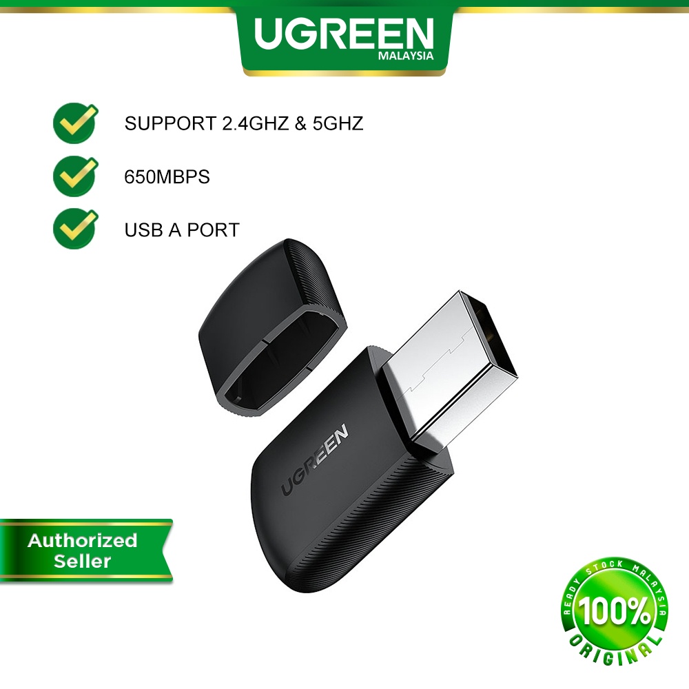 UGREEN USB WiFi Adapter Desktop PC 5G 2.4G Receiver Dongle Mini