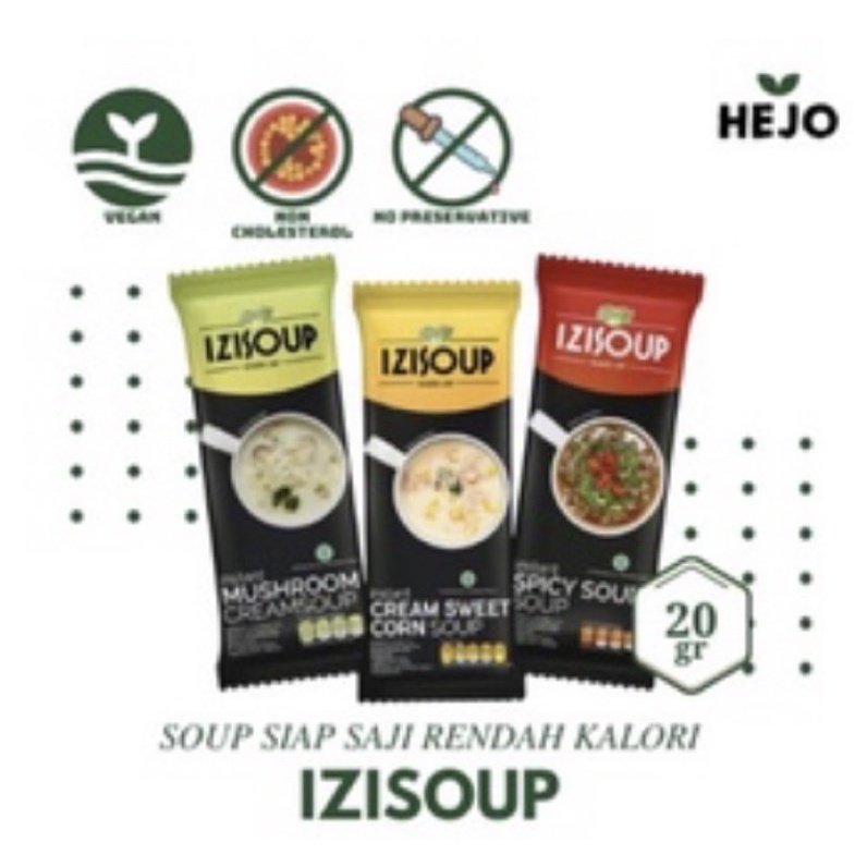 Izisoup per sachet 20 grams mushroom cream soup | Spicy soup soup | Sweet corn cream soup