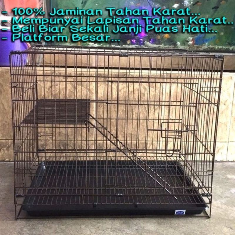 Bmf (High Quality/BESI KUKUH) Sangkar Kucing 1 Tingkat / 2 Feet 