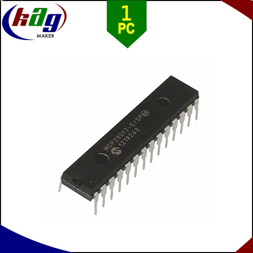 MCP23017 MCP23017-E/SP DIP-28 16-Bit I/O Expander I2C Interface IC 