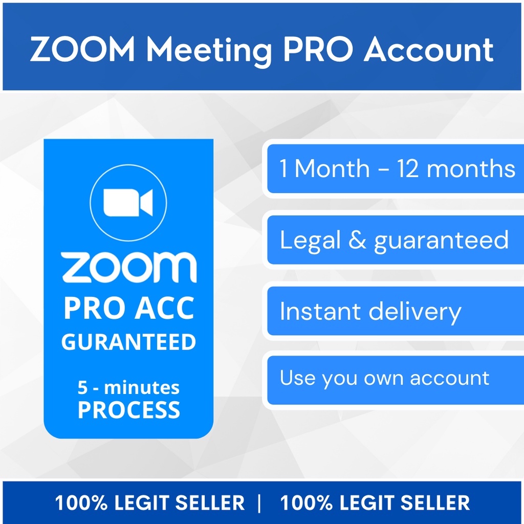 Zoom Meeting Pro 1 Month Upgrade Your Own Account Shopee Malaysia