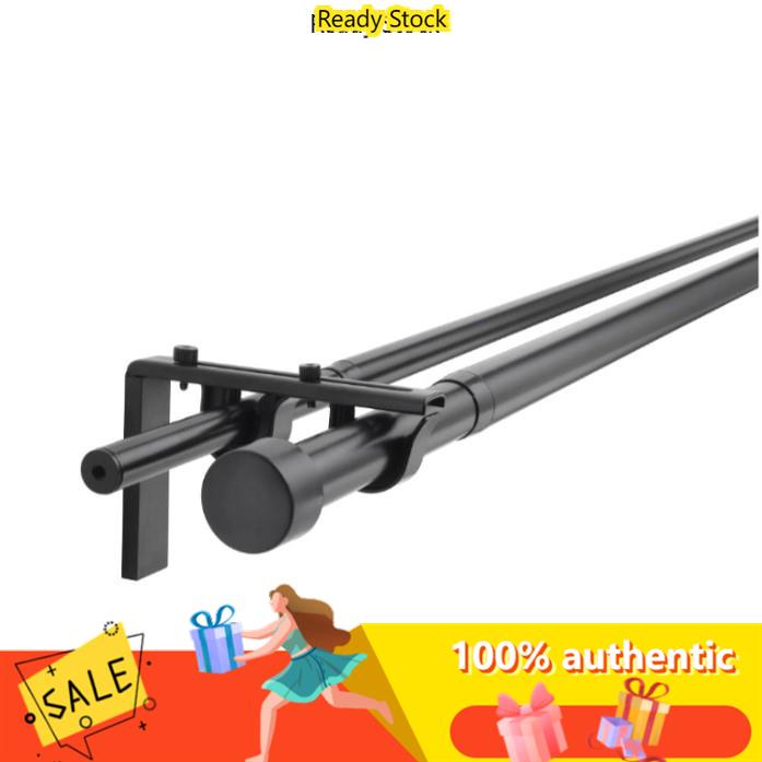 IKEA HUGAD RACKA Double Or Single Layer Curtain Rod Set Batang Kayu