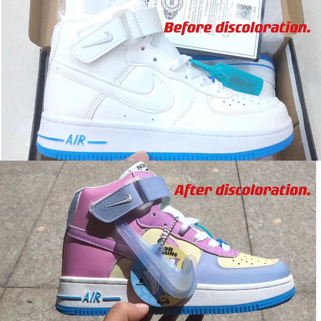 Air Force 1 '07 LX "photochromic" hightop white blue powder thermochromic men's and women's