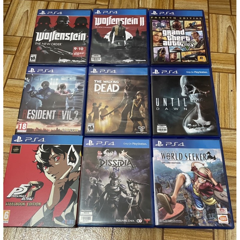 Used Ps4 Games Bloodborne Final Fantasy Xv Final Fantasy Dissidia One Piece World Seeker The Walking Dead Shopee Malaysia