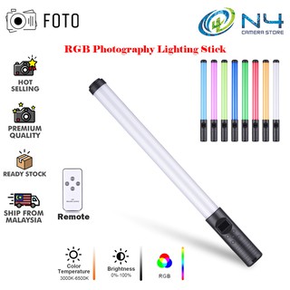 FOTO RGB Light Stick Photography LED Light Stick Bi-color 3000K-6500K