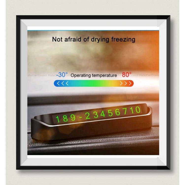 Ready Stock Car Temporary Parking Card Phone Number Card Plate Car