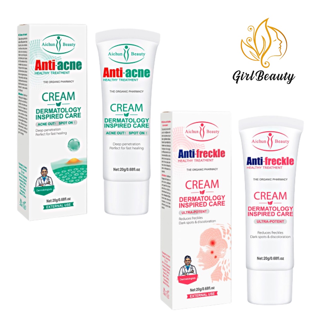 Aichun Beauty Dermatology Inspired Care Anti Freckle Anti Acne Cream G Shopee Malaysia