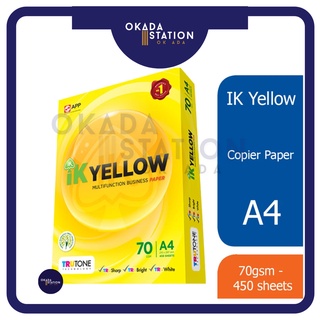 A4 70GMS IK YELLOW PAPER- ALL / INDAH KIAT / Kertas Putih A4 / White ...