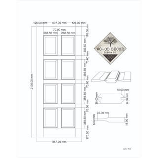 Whitewood Solid  Wooden Door Pintu  Kayu  Solid  Door WD 