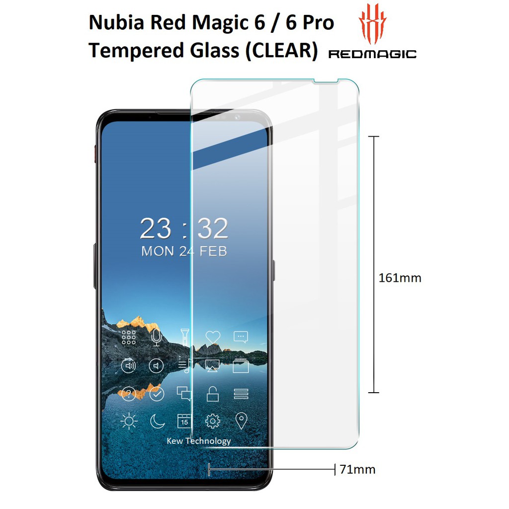Nubia Red Magic 6/6 Pro/6s/6s Pro Tempered Glass (CLEAR)