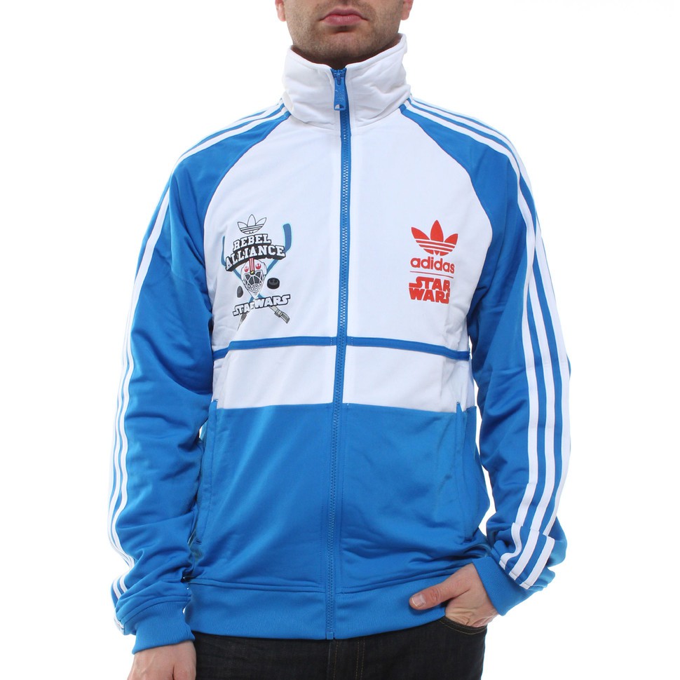 Adidas Star Wars jacket sweater Luke Skywalker blue white ice hockey |  Shopee Malaysia
