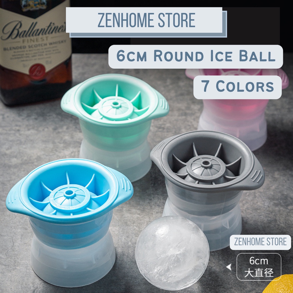 6CM FOOD GRADE Silicone Ice Ball Mold / Round Ice Maker 圆冰块 冰球模具 食品级