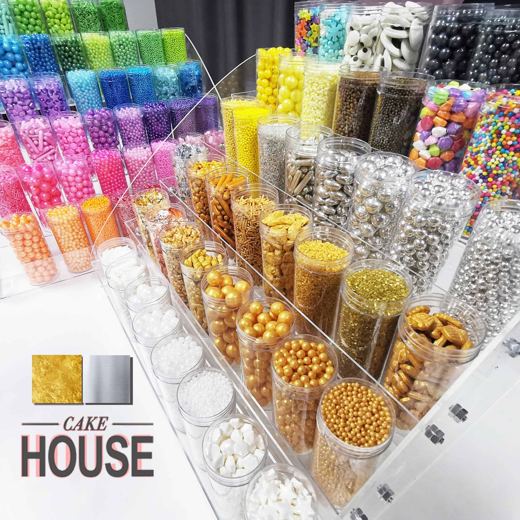 40G HALAL Gold Cake Sprinkles Sugar Ball Cake Decor 