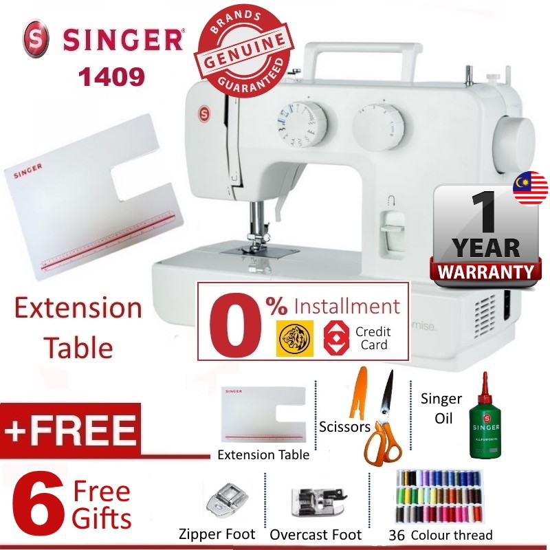 Singer 1409 PROMISE Sewing Machine + Extension Table Mesin Jahit Singer Shopee Malaysia