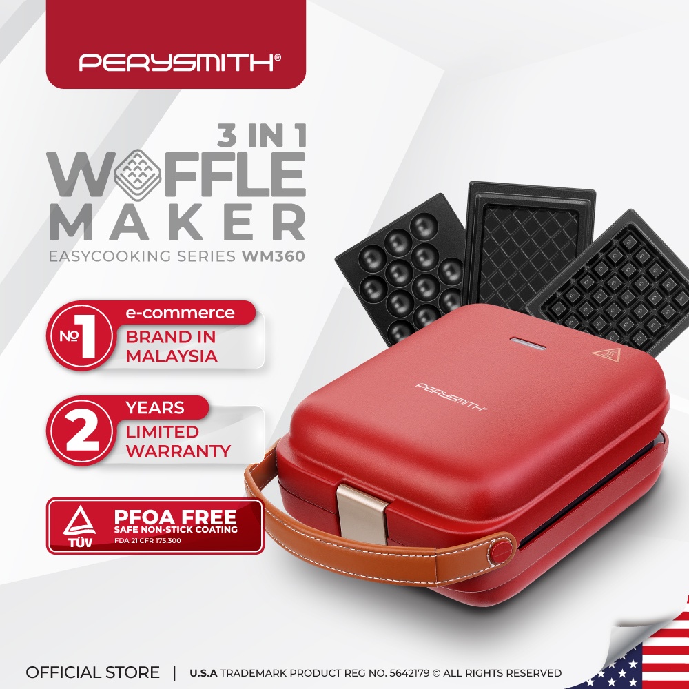 PerySmith 3in1 Waffle Maker EasyCooking Series WM360 Shopee Malaysia