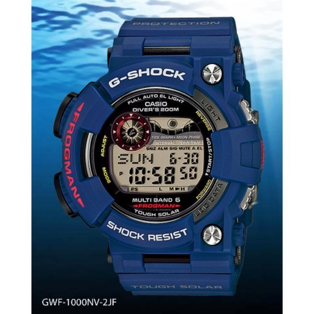 g shock frogman blue