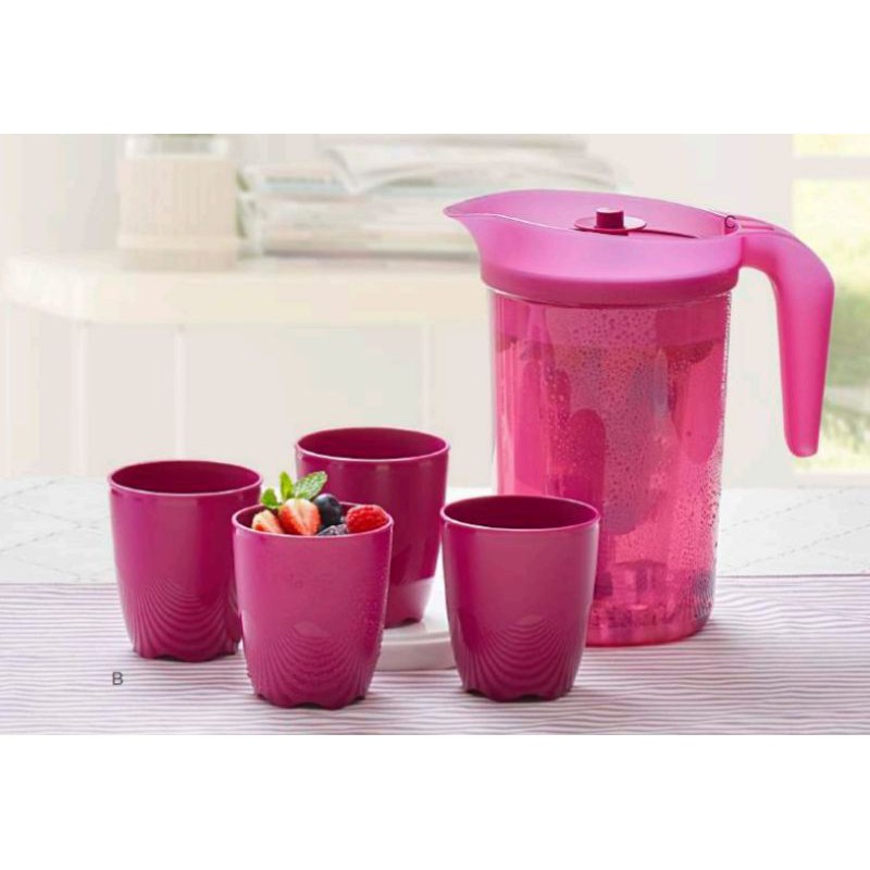 Tupperware Berries jug set/2L jug,tapis,275ml mug(4)