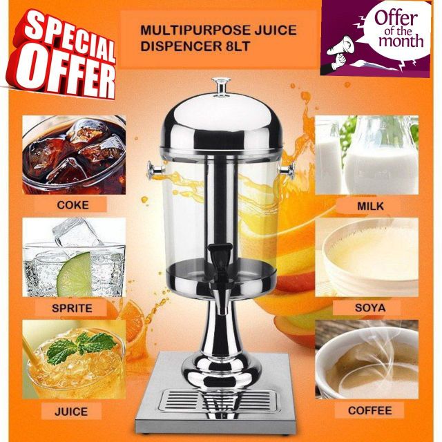 STAINLESS STEEL 8 LITER JUICE DISPENSER WITH ICE CHAMBER Shopee Malaysia