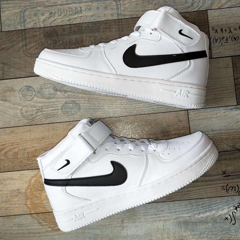 nike air force white and black tick