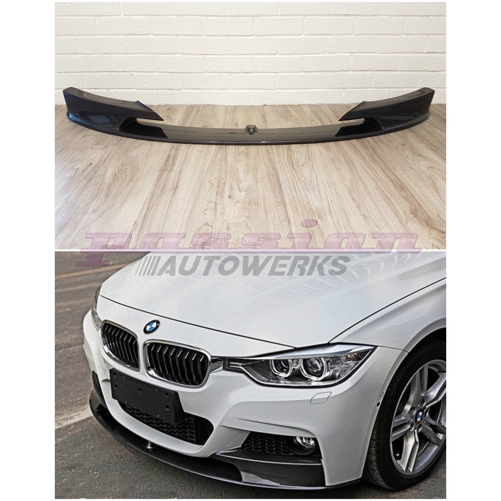 Wt24 7 Carbon Fibre Front Bumper Lip For Bmw F30 3 Series M Sport Pre Lci Lci Shopee Malaysia