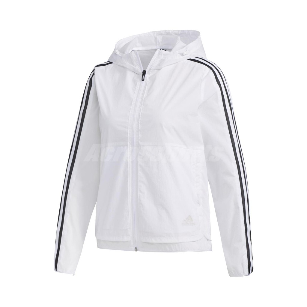 adidas white jacket black stripes