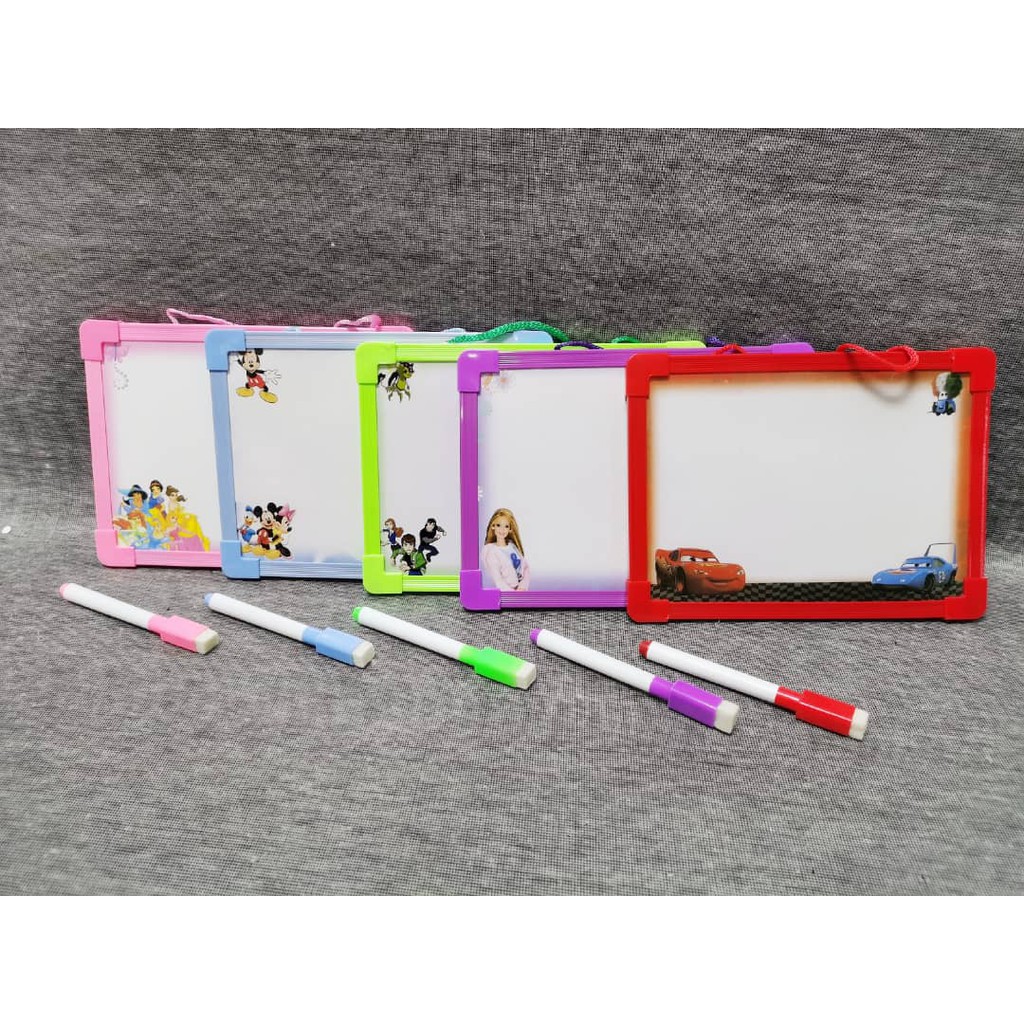 Whiteboard Papan Lukis Cartoon Kids 