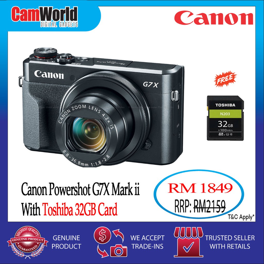 Canon G7x Mark Ii Sd Card Compatibility