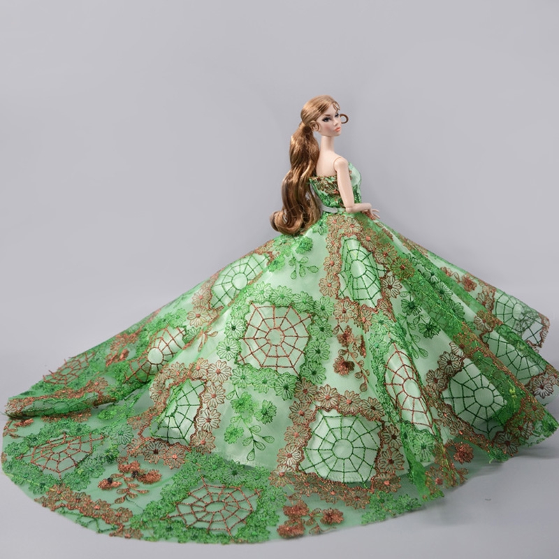 barbie doll green dress