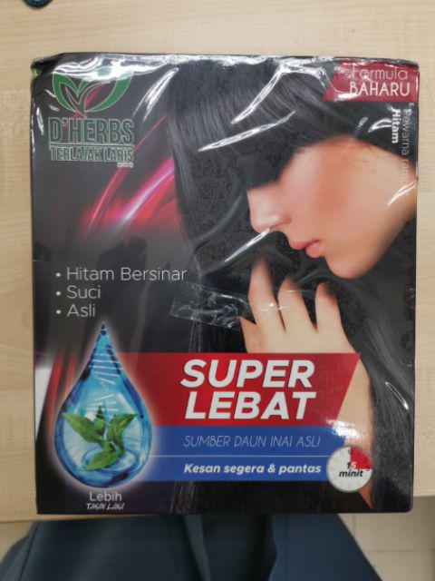 D'HERBS PEWARNA RAMBUT SUPER LEBAT SET 4 IN 1 HITAM/PERANG ...